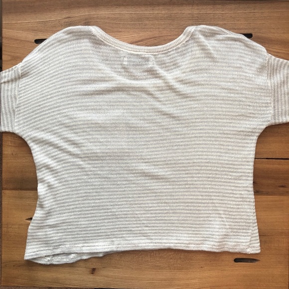 Hollister Striped Long Sleeve Knit Crop Top - Picture 3 of 13